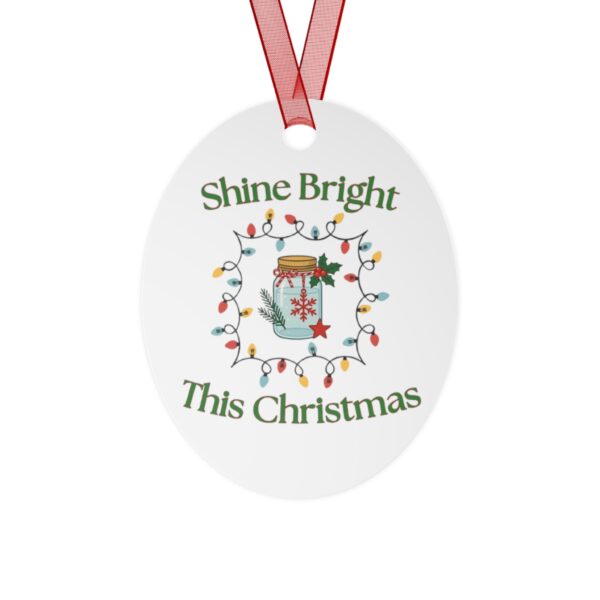 “Shine Bright This Christmas" Moonshine Ornament – Mason Jar Holiday Decoration for Moonshiners, Home Distillers & Country Christmas Décor.