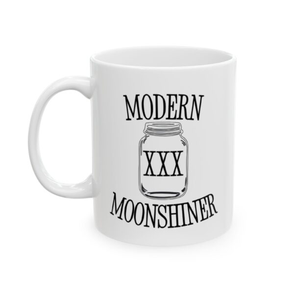 “Moonshine Coffee Mug – Ceramic Distiller’s Cup with Modern Moonshiner Design | Home Distilling Gift, Moonshiner Drinkware, Ceramic Coffee Mug, Moonshine Gift.