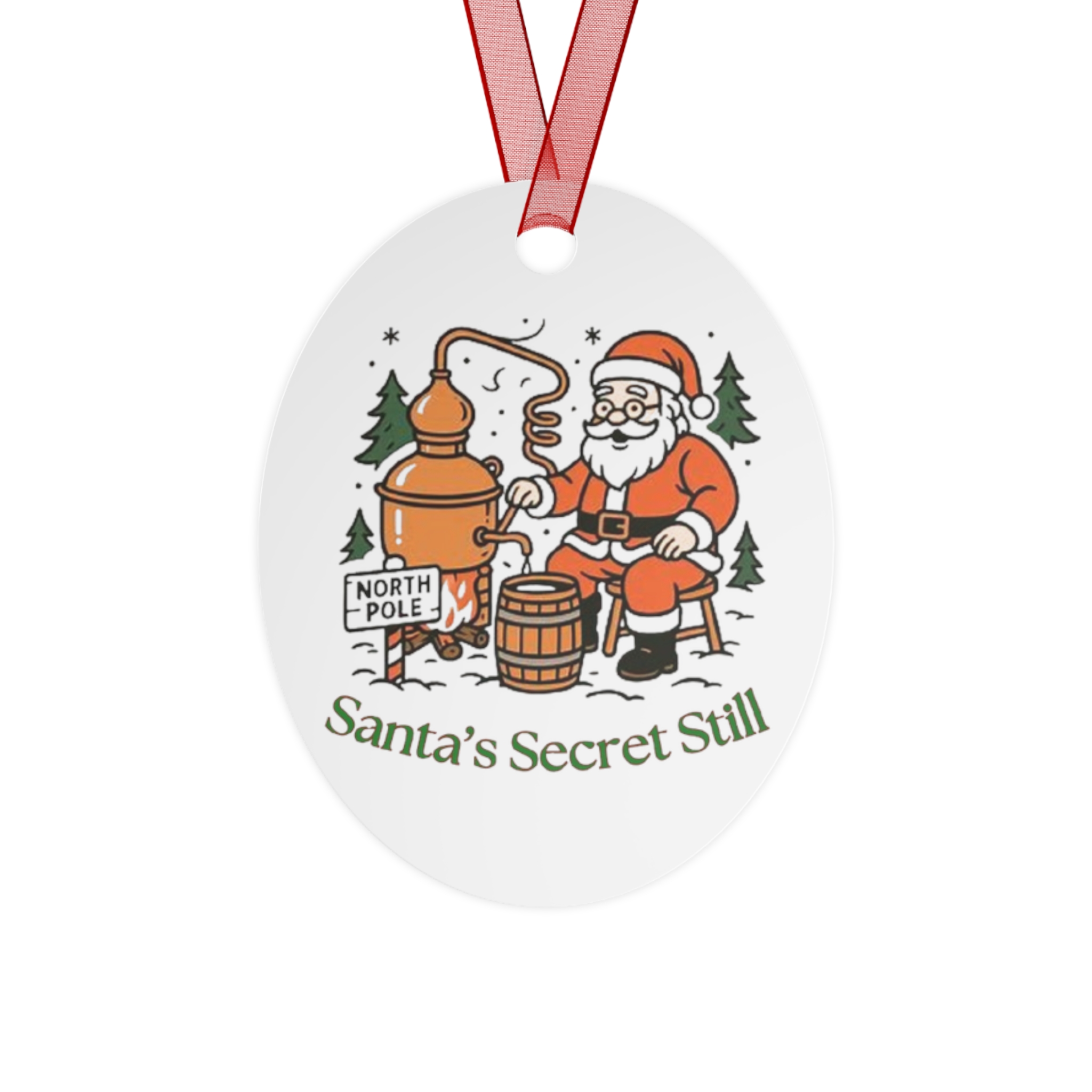 "Santa’s Secret Still" Decoration, Moonshine Christmas Ornament – Home Distiller Holiday Décor for Shiners and Bootlegger Gifts - Image 2