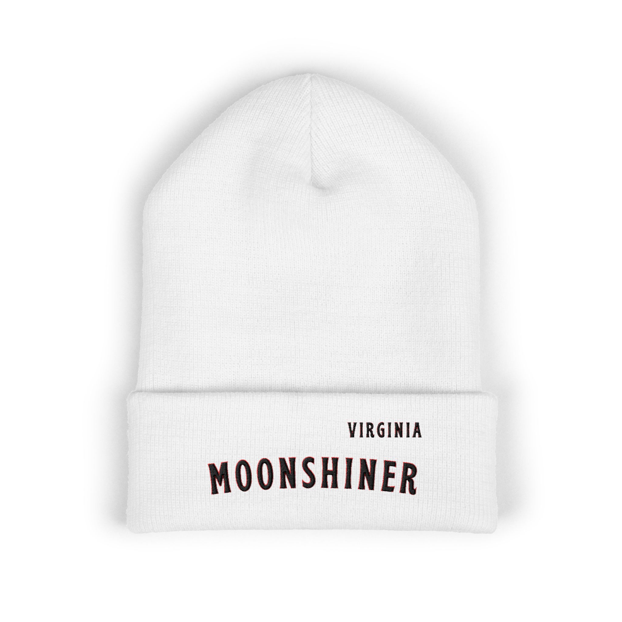 “Virginia Moonshiner” Beanie – Classic Cuffed Beanie for Home Distillers, Moonshine Enthusiasts & Appalachian Heritage Gear