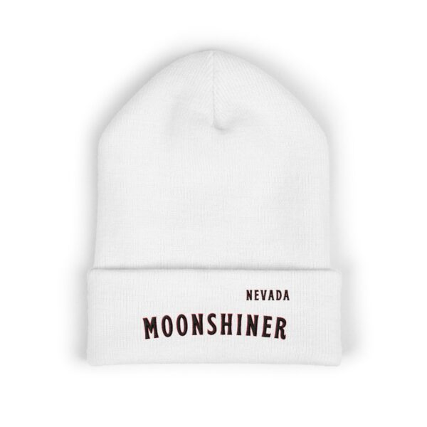“Nevada Moonshiner” Beanie – Classic Cuffed Beanie for Home Distillers, Moonshine Enthusiasts & Appalachian Heritage Gear