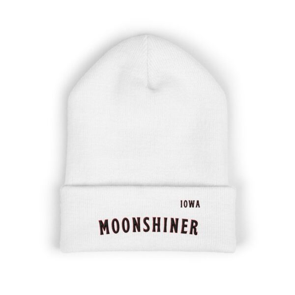 “Iowa Moonshiner” Beanie – Classic Cuffed Beanie for Home Distillers, Moonshine Enthusiasts & Appalachian Heritage Gear