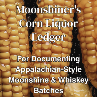 Modern Moonshiner's Corn Liquor Ledger